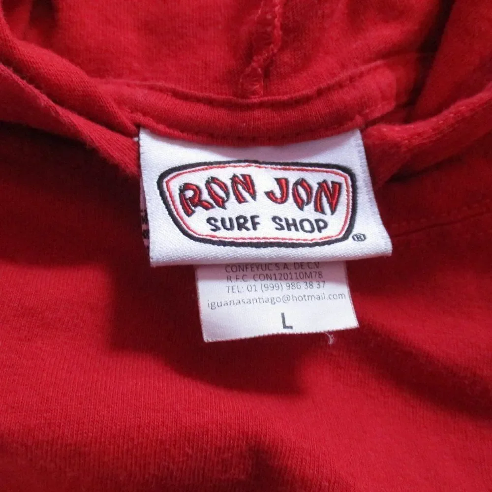Ron Jon Surf Shop Cozumel Pullover Hoodie YOUTH Large Red